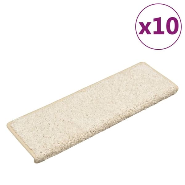 vidaXL Trappematter 10 stk 65x21x4 cm hvit