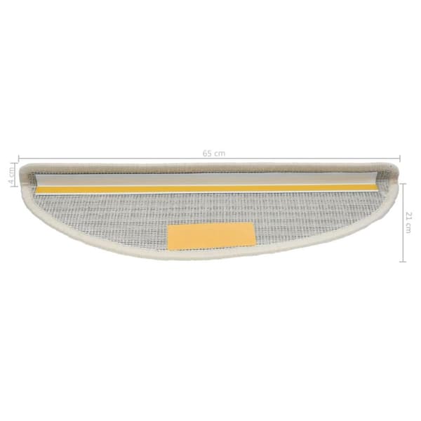 vidaXL Trappstegsmattor 10 st 65x21x4 cm vit