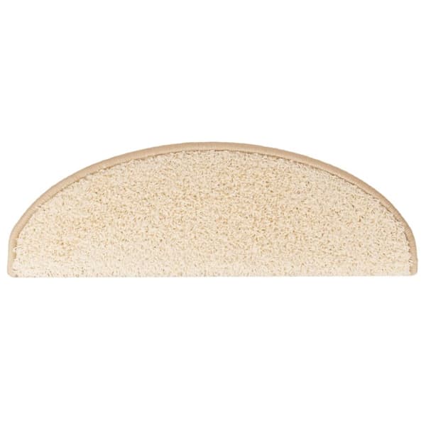 vidaXL trappemåtter 10 stk. 65x21x4 cm cremefarvet