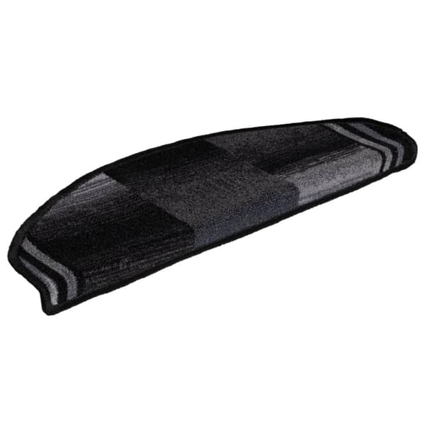vidaXL Selvklebende trappematter 5 stk 65x21x4 cm svart og grå
