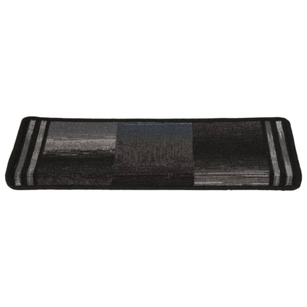 vidaXL Trappstegsmattor självhäftande 10 st 65x21x4 cm svart och grå