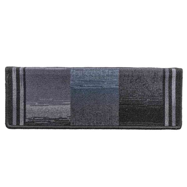 vidaXL Selvklebende trappematter 5 stk 65x21x4 cm svart og grå