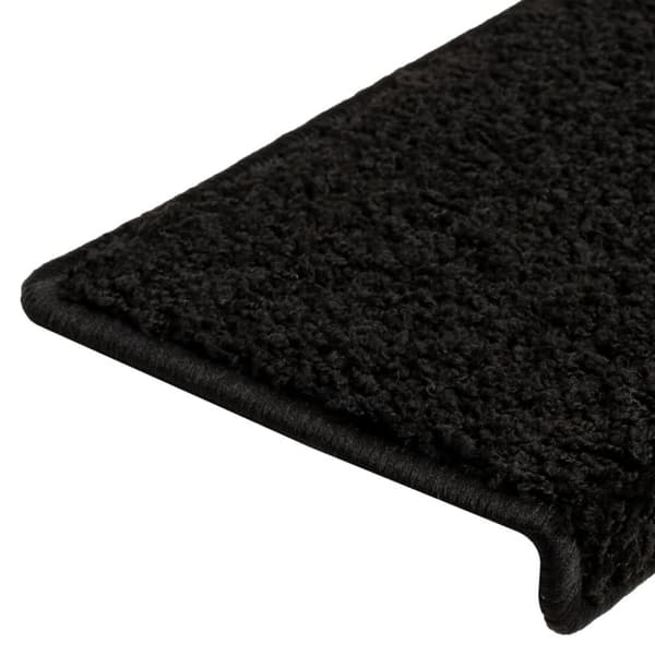 vidaXL trappemåtter 10 stk. 65x21x4 cm sort