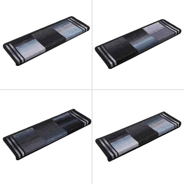 vidaXL selvklæbende trappemåtter 5 stk. 65x21x4 cm sort og grå