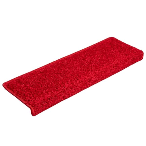 vidaXL trappemåtter 10 stk. 65x21x4 cm rød