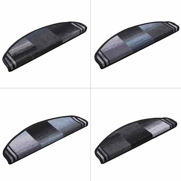 vidaXL selvklæbende trappemåtter 5 stk. 65x21x4 cm sort og grå