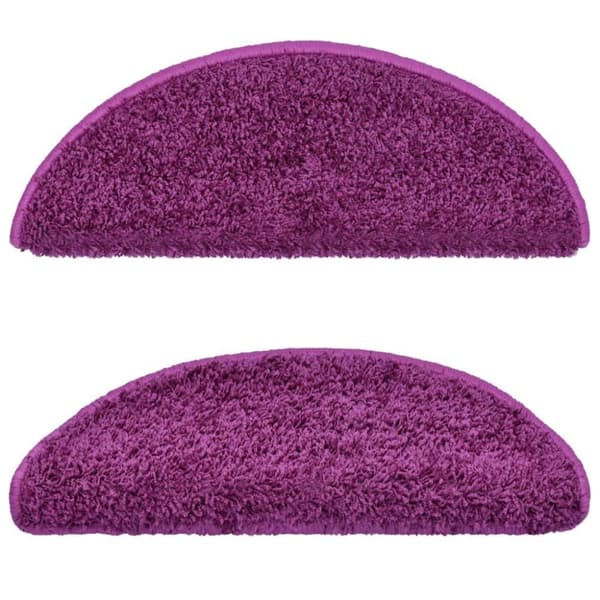 vidaXL trappemåtter 10 stk. 65x21x4 cm violet