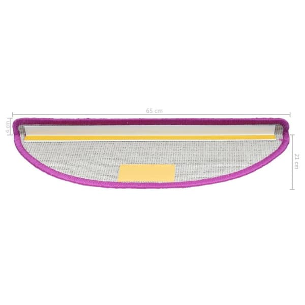 vidaXL trappemåtter 10 stk. 65x21x4 cm violet