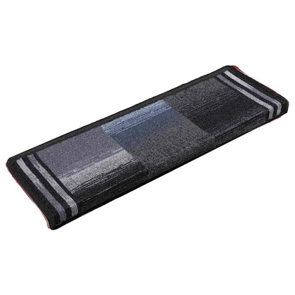 vidaXL selvklæbende trappemåtter 10 stk. 65x21x4 cm sort og grå