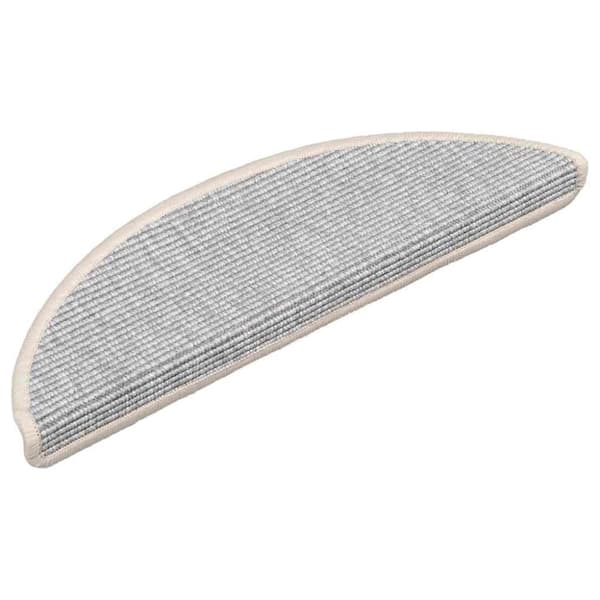 vidaXL selvklæbende trappemåtter 15 stk. 56x17x3 cm sølvfarvet
