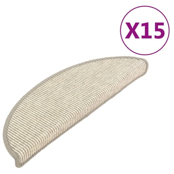 vidaXL selvklæbende trappemåtter 15 stk. 56x17x3 cm sølvfarvet