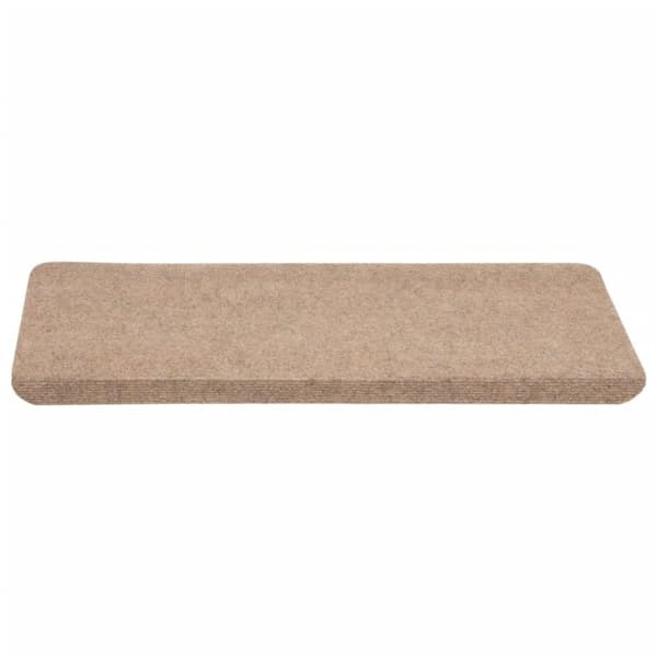 vidaXL selvklæbende trappemåtter 15 stk. 65x24,5x3,5 cm beige