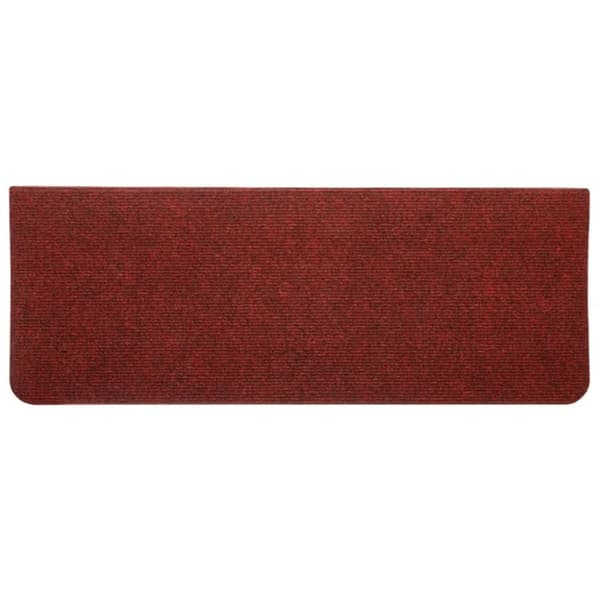 vidaXL selvklæbende trappemåtter 15 stk. 65x24,5x3,5 cm rød