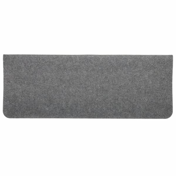 vidaXL selvklæbende trappemåtter 15 stk. 65x24,5x3,5 cm grå