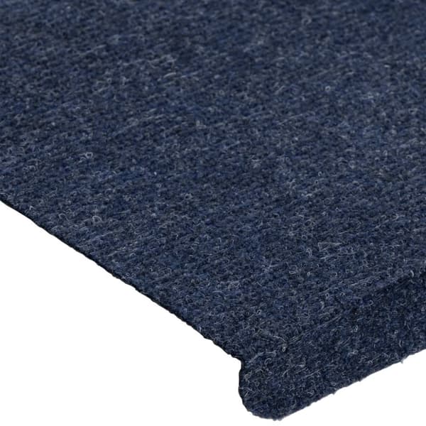 vidaXL Trappstegsmattor självhäftande 15 st 65x24,5x3,5 cm blå