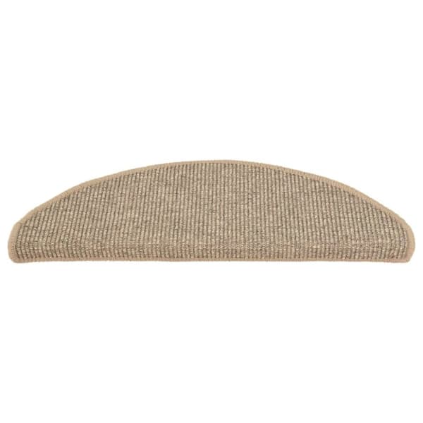 vidaXL Trappstegsmattor självhäftande 15 st mörk beige 65x21x4 cm