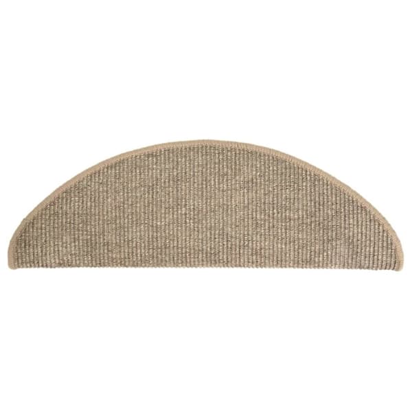 vidaXL Trappstegsmattor självhäftande 15 st mörk beige 65x21x4 cm