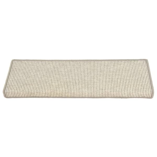 vidaXL selvklæbende trappetrinsmåtter 15 stk. 65x21x4 cm sølvfarvet