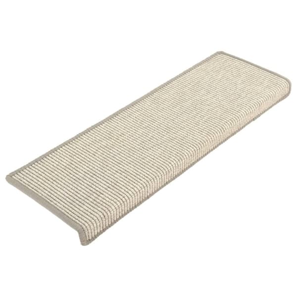 vidaXL selvklæbende trappetrinsmåtter 15 stk. 65x21x4 cm sølvfarvet