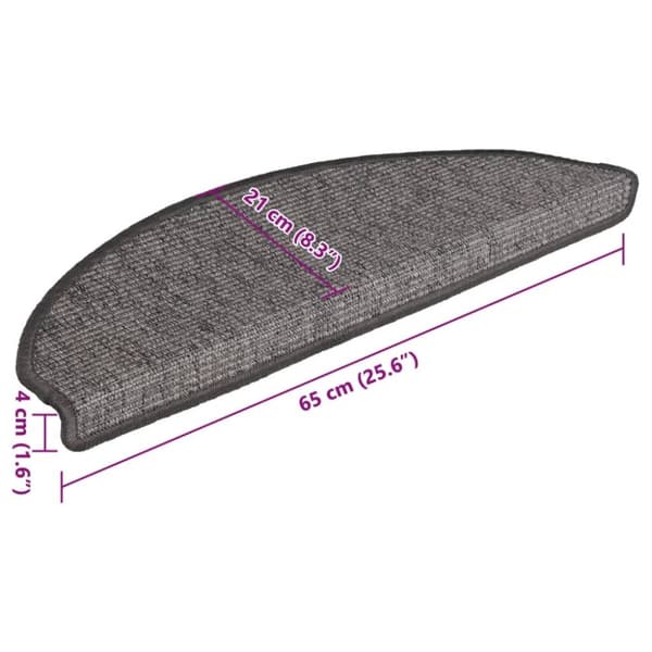 vidaXL selvklæbende trappetrinsmåtter 15 stk. 65x21x4 cm grå og beige