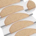 Miniatyrbilde 2 av 8: vidaXL Selvklebende trappematter 15 stk 65x21x4 cm lysebrun