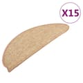 Miniatyrbilde 1 av 8: vidaXL Selvklebende trappematter 15 stk 65x21x4 cm lysebrun