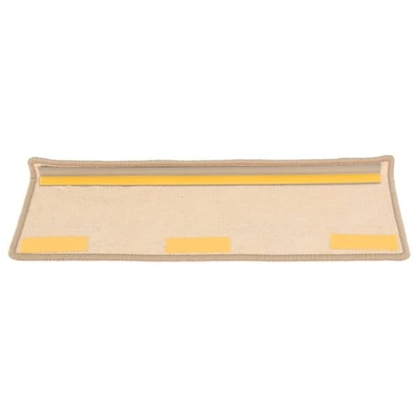 vidaXL Itsekiinnittyvät porrasmatot 15 kpl tumma beige 65x21x4 cm