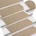 Pikkukuva 8 / 8: vidaXL Itsekiinnittyvät porrasmatot 15 kpl tumma beige 65x21x4 cm