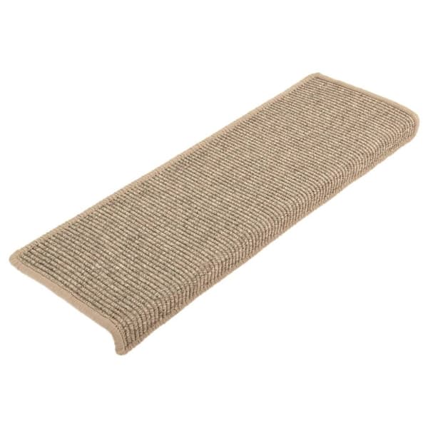 vidaXL Itsekiinnittyvät porrasmatot 15 kpl tumma beige 65x21x4 cm