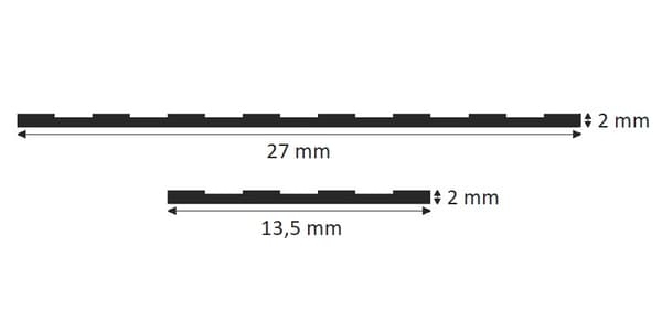 Gummi skridsikre strimmel - Hvid - Bredde 13,5 mm - Længde 15 m
