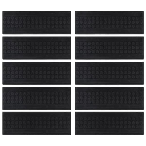 vidaXL trappemåtter 10 stk. 25x75 cm gummi