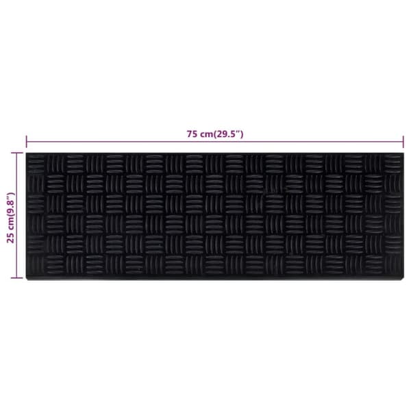 vidaXL trappemåtter 10 stk. 25x75 cm gummi