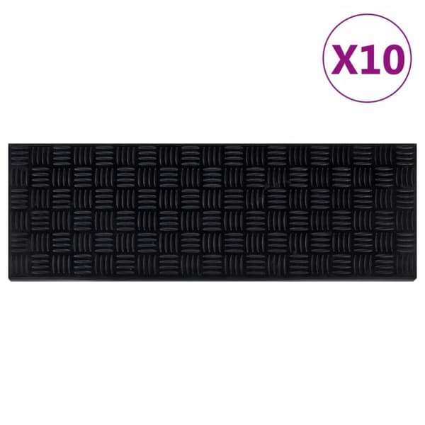 vidaXL trappemåtter 10 stk. 25x75 cm gummi