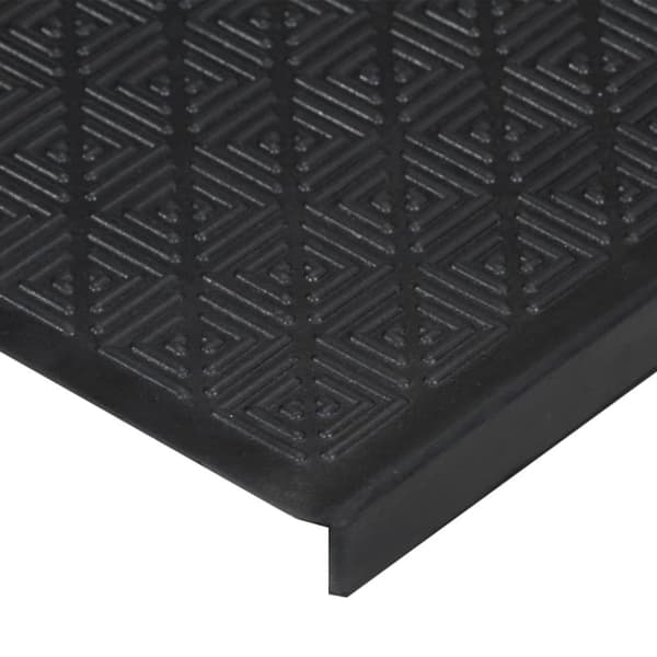 vidaXL Trappstegsmattor 5 st 25x75 cm gummi