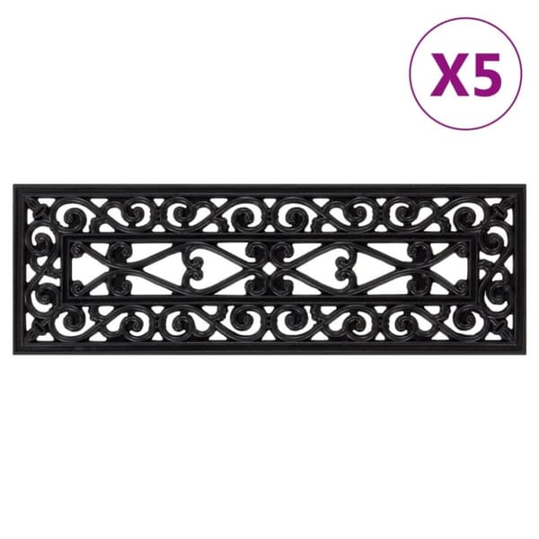 vidaXL trappemåtter 5 stk. 25x75 cm gummi