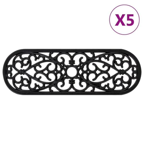 vidaXL trappemåtter 5 stk. 25x75 cm gummi