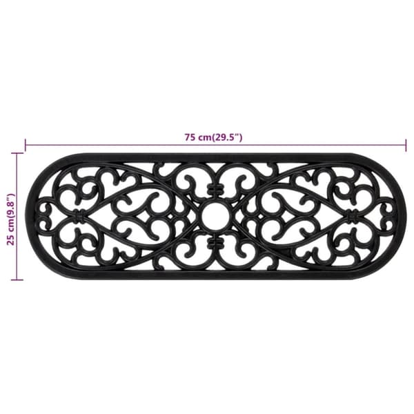 vidaXL Trappstegsmattor 5 st 25x75 cm gummi