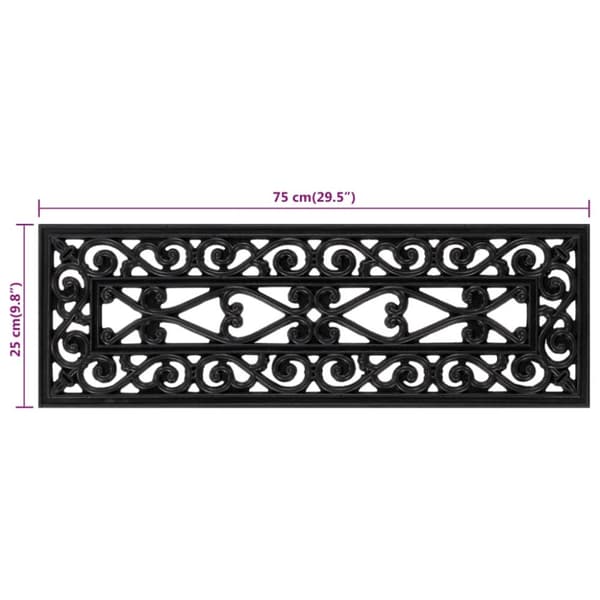vidaXL Trappstegsmattor 10 st 25x75 cm gummi