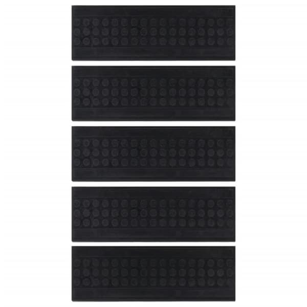 vidaXL Trappstegsmattor 5 st 25x75 cm gummi