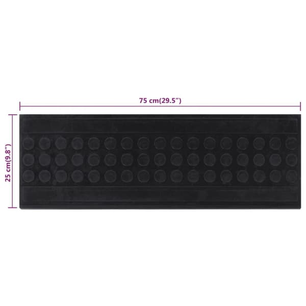 vidaXL Trappstegsmattor 5 st 25x75 cm gummi