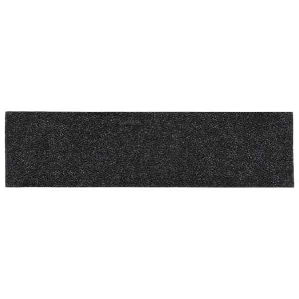 vidaXL selvklæbende trappemåtter 15 stk. 76x20 cm rektangulær sort -  Tæpper til trappetrin