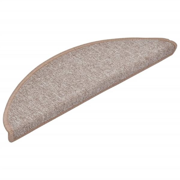 vidaXL Trappstegsmattor 15 st ljusbrun 56x17x3 cm - Trappmattor