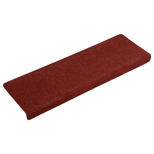 vidaXL 15 stk. trappemåtter tuftet 65x21x4 cm rød -  Tæpper til trappetrin