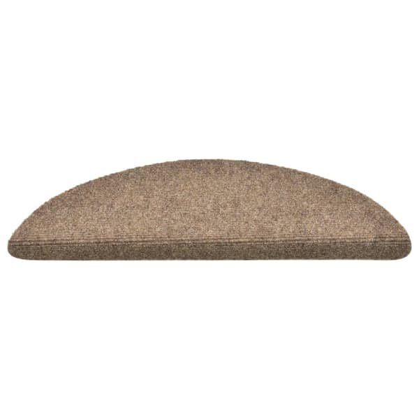 vidaXL selvklæbende trappemåtter 15 stk. 56x17x3 cm tuftet cremefarvet - Tæpper til trappetrin