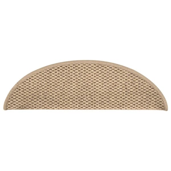 vidaXL Trappstegsmattor självhäftande sisallook 15 st 56x17x3 cm sand -  Trappmattor