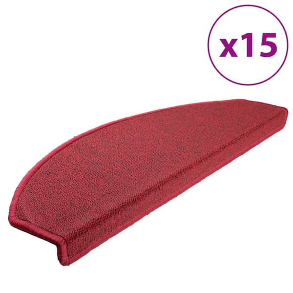 vidaXL Porrasmatot 15 kpl Bordeaux'n punainen 65 x 24 x 4 cm -  Porrasmatot