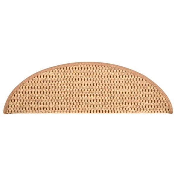 vidaXL Trappstegsmattor självhäftande sisallook 15 st 56x17x3cm orange -  Trappmattor