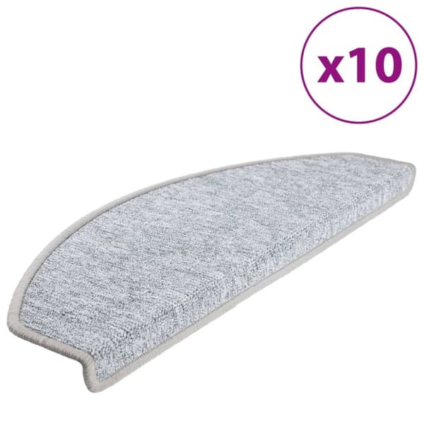 vidaXL Porrasmatot 10 kpl vidaXL 65x24x4 cm vaaleanharmaa - Porrasmatot