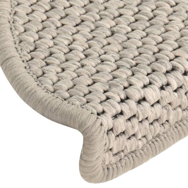 vidaXL selvklæbende trappemåtter 15 stk. 65x21x4 cm sisal-look gråbrun -  Tæpper til trappetrin