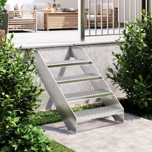 vidaXL trappetrin 60x24x7 cm trinrist galvaniseret stål -  Tæpper til trappetrin